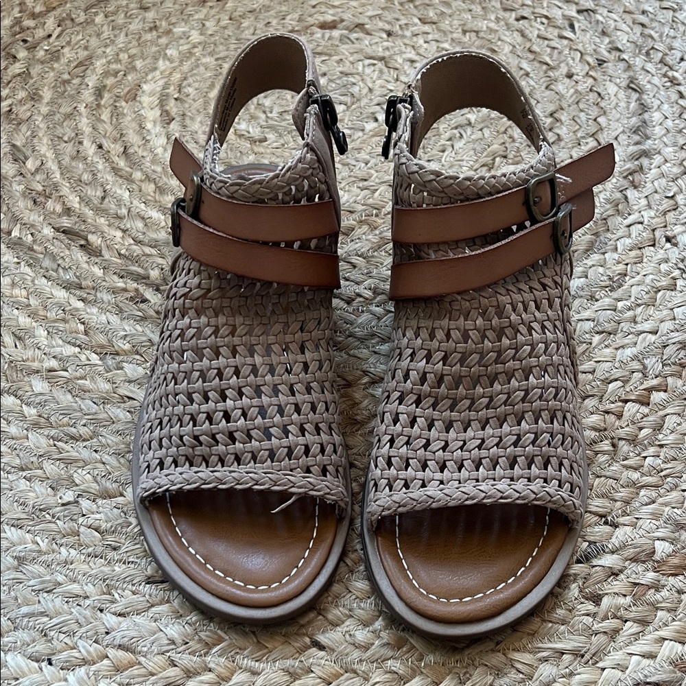 Blowfish Tan Woven Sandals